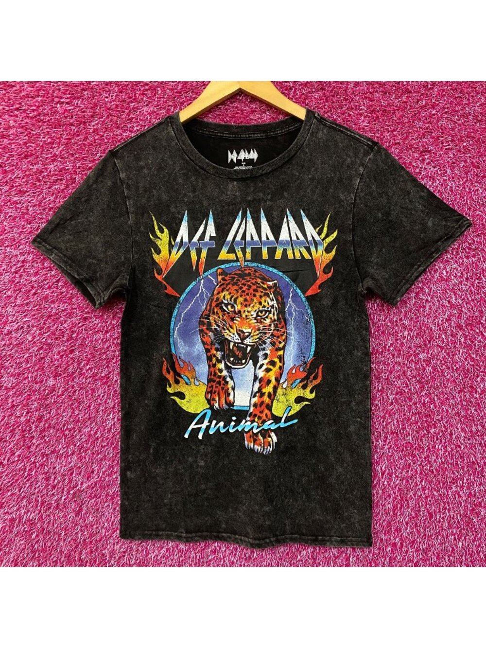 Def Leppard Hysteria Album Animal Graphic Heavy Metal Band T-Shirt Small